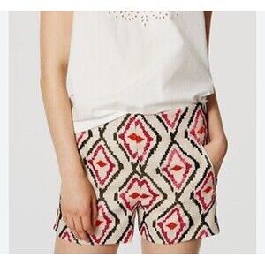LOFT Embroidered Mid-Rise Shorts Women’s Size 4 Small